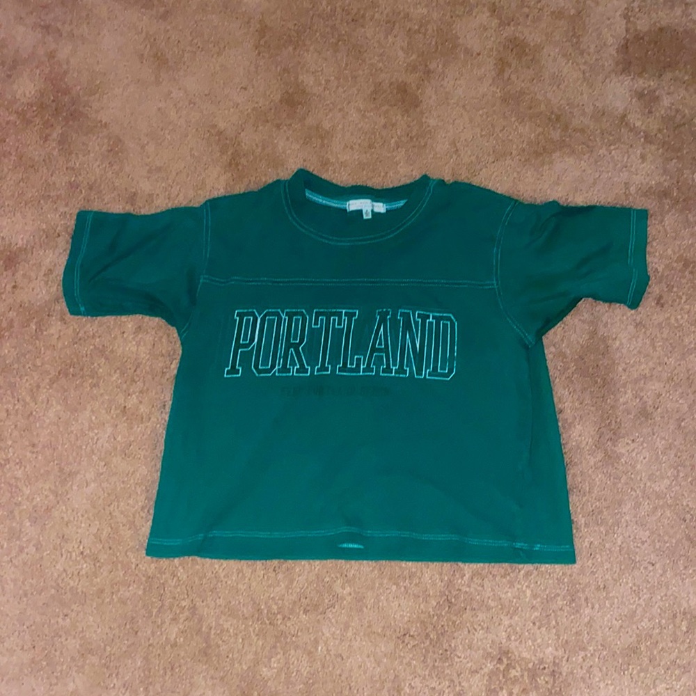 Portland Green crop top - truly madly deeply